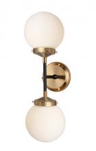  WS1096-2AB/BKOP - Wall Sconce Aged Brass/Black