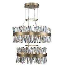  030256-038 - Glacier 25 + 32 Inch 2 Tier LED Round Pendant