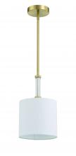  58291-SB - Fortuna 1 Light Mini Pendant in Satin Brass