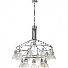  51215-PLN - State House 15 Light Chandelier in Polished Nickel