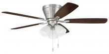  WHL52BNK5C3 - 52" Wheeler 3-Light in Brushed Polished Nickel w/ Driftwood/Walnut Blades