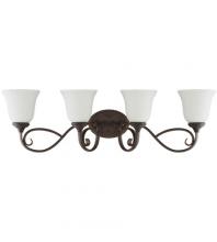  24204-MB-WG - Barrett Place 4 Light Vanity in Mocha Bronze (White Glass)