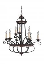  38729-AGTB - Stafford 9 Light Chandelier in Aged Bronze/Textured Black