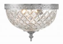  117-10-CH - Crystorama 2 Light Polished Chrome Crystal Flush Mount