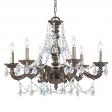  5026-VB-CL-MWP - Paris Market 6 Light Clear Crystal Venetian Bronze Chandelier