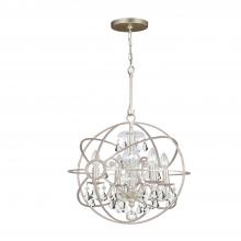  9025-OS-CL-MWP - Solaris 4 Light Olde Silver Mini Chandelier