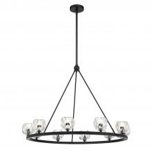  ARA-10265-MK - Aragon 10 Light Matte Black Chandelier