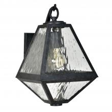  GLA-9701-WT-BC - Brian Patrick Flynn Glacier 1 Light Black Charcoal Outdoor Sconce