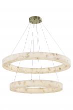 Justice Design Group (Yellow) ALR-8228-BRSS - Medley 42" LED Two-Tier Ring Pendant