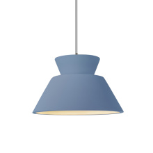Justice Design Group (Yellow) CER-6420-SKBL-CROM-WTCD - Trapezoid 1-Light Pendant