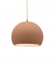 Justice Design Group (Yellow) CER-6530-ADOB-ABRS-BEIG-TWST - Small Globe 1-Light Pendant