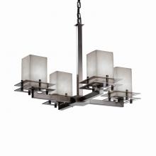 Justice Design Group (Yellow) CLD-8100-15-NCKL - Metropolis 4-Light Chandelier