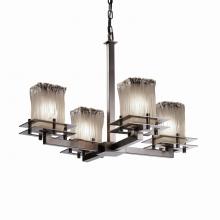 Justice Design Group (Yellow) GLA-8100-26-WTFR-NCKL - Metropolis 4-Light Chandelier