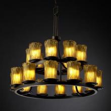  GLA-8767-16-WTFR-DBRZ - Dakota 21-Light 2-Tier Ring Chandelier