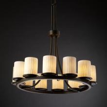  POR-8763-10-SAWT-MBLK - Dakota 12-Light Ring Chandelier (Tall)