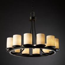  POR-8768-10-PLET-DBRZ - Dakota 12-Light Ring Chandelier (Short)