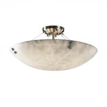  CLD-9652-35-NCKL-F3 - 24" Semi-Flush Bowl w/ PAIR SQUARE W/ POINTS FINIALS