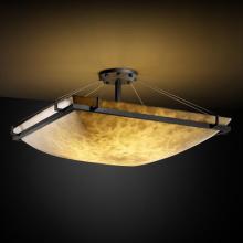  CLD-9787-25-MBLK-LED6-6000 - 48" Square LED Semi-Flush Bowl w/ Ring