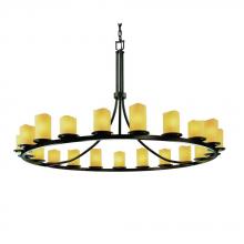  CNDL-8716-10-AMBR-DBRZ - Dakota 21-Light 1-Tier Ring Chandelier