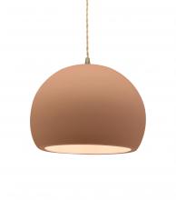 Justice Design Group (Yellow) CER-6533-ADOB-ABRS-BEIG-TWST - Medium Globe 1-Light Pendant