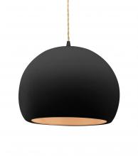 Justice Design Group (Yellow) CER-6535-CBGD-MBLK-BEIG-TWST - Large Globe 1-Light Pendant
