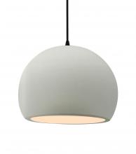 Justice Design Group (Yellow) CER-6535-MAT-MBLK-BKCD - Large Globe 1-Light Pendant