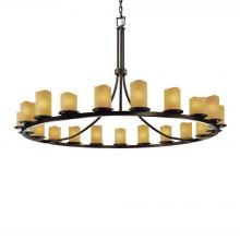  CNDL-8716-14-AMBR-DBRZ - Dakota 21-Light 1-Tier Ring Chandelier