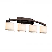 Justice Design Group (Yellow) FAB-8594-30-WHTE-DBRZ - Archway 4-Light Bath Bar