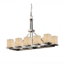  FAB-8650-15-CREM-NCKL - Montana 10-Light Rectangular Ring Chandelier