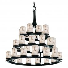  FAL-8712-10-MBLK-LED36-25200 - Dakota 36-Light 3-Tier Ring LED Chandelier