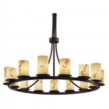 Justice Design Group (Yellow) FAL-8715-10-DBRZ - Dakota 15-Light 1-Tier Ring Chandelier