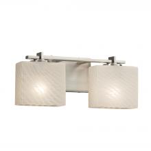Justice Design Group (Yellow) FSN-8442-55-WEVE-NCKL - Era 2-Light Bath Bar