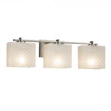 Justice Design Group (Yellow) FSN-8443-55-WEVE-NCKL - Era 3-Light Bath Bar