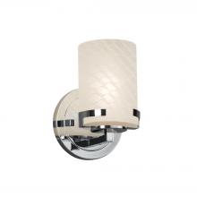 Justice Design Group (Yellow) FSN-8451-10-WEVE-CROM - Atlas 1-Light Wall Sconce