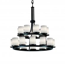  FSN-8767-10-WEVE-MBLK - Dakota 21-Light 2-Tier Ring Chandelier