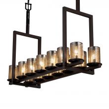  FSN-8769-10-MROR-DBRZ-LED14-9800 - Dakota 14-Light Bridge LED Chandelier (Short)