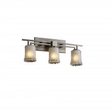 Justice Design Group (Yellow) GLA-8703-16-WTFR-NCKL - Aero 3-Light Bath Bar