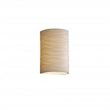 Justice Design Group (Yellow) PNA-1265W-WAVE - Large Cylinder - Open Top & Bottom - Outdoor