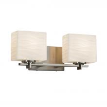 Justice Design Group (Yellow) PNA-8442-55-WAVE-NCKL - Era 2-Light Bath Bar