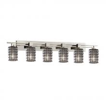 Justice Design Group (Yellow) WGL-8706-10-GRCB-NCKL - Aero 6-Light Bath Bar