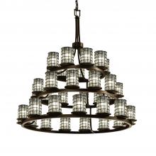  WGL-8712-10-GRCB-DBRZ - Dakota 36-Light 3-Tier Ring Chandelier