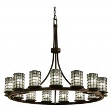  WGL-8715-10-GRCB-DBRZ-LED15-10500 - Dakota 15-Light 1-Tier Ring LED Chandelier