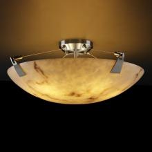 Justice Design Group (Yellow) FAL-9637-25-NCKL - 48" Semi-Flush Bowl w/ Tapered Clips