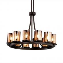  FSN-8763-10-WEVE-DBRZ - Dakota 12-Light Ring Chandelier (Tall)