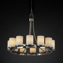  FSN-8768-10-OPAL-MBLK - Dakota 12-Light Ring Chandelier (Short)