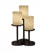  FSN-8797-10-WEVE-MBLK - Dakota 3-Light Table Lamp