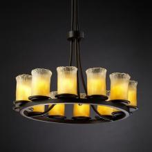  GLA-8763-16-GLDC-DBRZ - Dakota 12-Light Ring Chandelier (Tall)