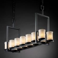  GLA-8769-16-AMBR-MBLK - Dakota 14-Light Bridge Chandelier (Short)