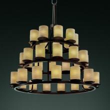  POR-8712-10-BMBO-DBRZ - Dakota 36-Light 3-Tier Ring Chandelier