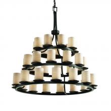  POR-8712-10-BMBO-MBLK - Dakota 36-Light 3-Tier Ring Chandelier